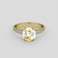 2.33 Ct. Bi Color Sapphire Ring, 14K Yellow Gold 1