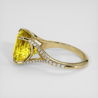 9.73 Ct. Yellow Sapphire Ring, 14K Yellow Gold 4