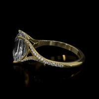 3.57 Ct. White Sapphire Ring, 14K Yellow Gold 4