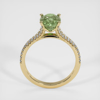 2.21 Ct. Yellowish Green Sapphire Ring, 14K Yellow Gold 3