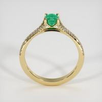 0.45 Ct. Emerald Ring, 18K Yellow Gold 3