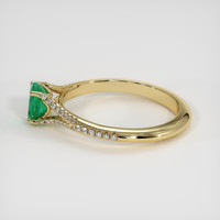 0.45 Ct. Emerald Ring, 18K Yellow Gold 4