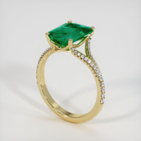 2.29 Ct. Emerald Ring, 18K Yellow Gold 2