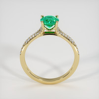 0.71 Ct. Emerald Ring, 18K Yellow Gold 3