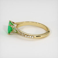 1.36 Ct. Emerald Ring, 18K Yellow Gold 4