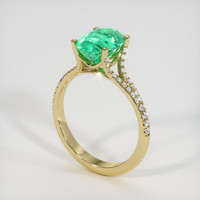 2.00 Ct. Emerald Ring, 18K Yellow Gold 2