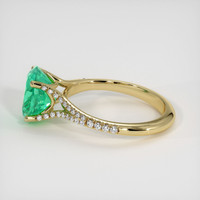 2.00 Ct. Emerald Ring, 18K Yellow Gold 4