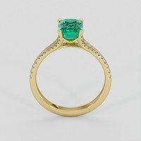1.51 Ct. Emerald Ring, 18K Yellow Gold 3