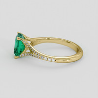 1.51 Ct. Emerald Ring, 18K Yellow Gold 4