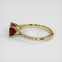 1.67 Ct. Red Almandine Garnet Ring, 18K Yellow Gold 4