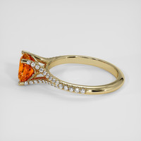1.47 Ct. Orange Spessartite Garnet Ring, 18K Yellow Gold 4