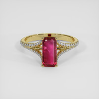 1.57 Ct. Ruby Ring, 18K Yellow Gold 1