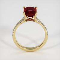 3.37 Ct. Ruby Ring, 18K Yellow Gold 3
