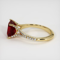 3.37 Ct. Ruby Ring, 18K Yellow Gold 4
