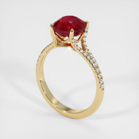 2.76 Ct. Ruby Ring, 18K Yellow Gold 2