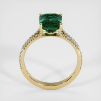 2.53 Ct. Bluish Green Sapphire Ring, 18K Yellow Gold 3