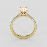 1.84 Ct. Peach Sapphire Ring, 18K Yellow Gold 3