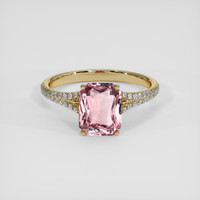 2.89 Ct. Purplish Pink Sapphire Ring, 18K Yellow Gold 1