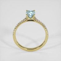 1.23 Ct. Bluish Green Sapphire Ring, 18K Yellow Gold 3