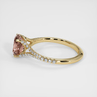 1.92 Ct. Pinkish Brown Sapphire Ring, 18K Yellow Gold 4