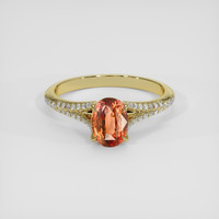 1.29 Ct. Bi Color Sapphire Ring, 18K Yellow Gold 1