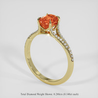 1.29 Ct. Bi Color Sapphire Ring, 18K Yellow Gold 2