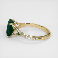 2.52 Ct. Bluish Green Sapphire Ring, 18K Yellow Gold 4