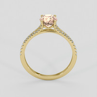 1.33 Ct. Padparadscha Sapphire Ring, 18K Yellow Gold 3
