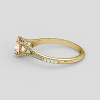 1.33 Ct. Padparadscha Sapphire Ring, 18K Yellow Gold 4