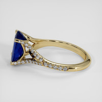 4.18 Ct. Blue Sapphire Ring, 18K Yellow Gold 4