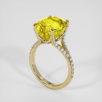 9.73 Ct. Yellow Sapphire Ring, 18K Yellow Gold 2