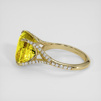 9.73 Ct. Yellow Sapphire Ring, 18K Yellow Gold 4