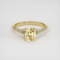 2.14 Ct. Yellow Sapphire Ring, 18K Yellow Gold 1