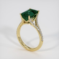 4.50 Ct. Green Sapphire Ring, 18K Yellow Gold 2