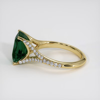 4.50 Ct. Green Sapphire Ring, 18K Yellow Gold 4