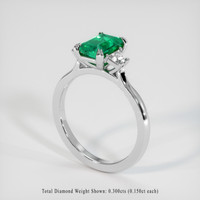 1.20 Ct. Emerald Ring, Platinum 950 2