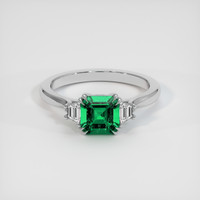 0.99 Ct. Emerald Ring, Platinum 950 1