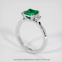 0.99 Ct. Emerald Ring, Platinum 950 2
