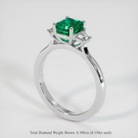 1.08 Ct. Emerald Ring, Platinum 950 2