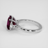 4.90 Ct. Purplish Pink Garnet Ring, Platinum 950 4
