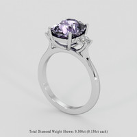 3.66 Ct. Violet Tanzanite Ring, Platinum 950 2