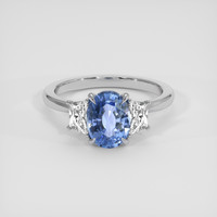 2.25 Ct. Blue Sapphire Ring, Platinum 950 1