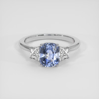 2.33 Ct. Blue Sapphire Ring, Platinum 950 1
