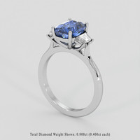 3.65 Ct. Blue Sapphire Ring, Platinum 950 2
