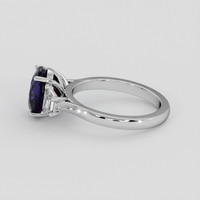 3.32 Ct. Blue Sapphire Ring, Platinum 950 4