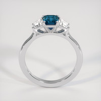 1.14 Ct. Greenish Blue Sapphire Ring, Platinum 950 3