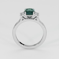 1.75 Ct. Bluish Green Sapphire Ring, Platinum 950 3