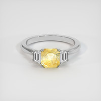 1.87 Ct. Yellow Sapphire Ring, Platinum 950 1