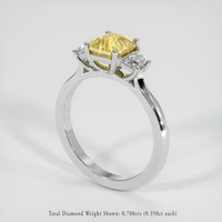 1.87 Ct. Yellow Sapphire Ring, Platinum 950 2