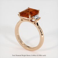 4.55 Ct. Gemstone Ring, 14K Rose Gold 2